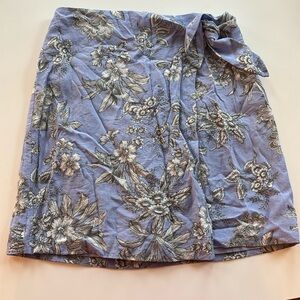 Ann Taylor Blue Floral Mini Skirt | Size 6